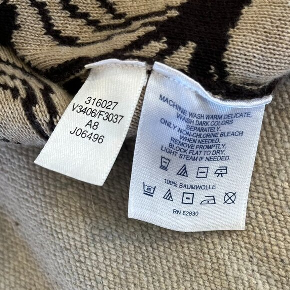 Lands' End Woman's Brown Floral Print Plus-Size Cotton Long line Sweater Sz 3x - Picture 9 of 9